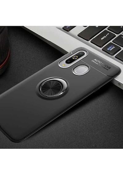 Samsung Uyumlu Galaxy A20s Kılıf Zore Ravel Silikon Kapak Siyah