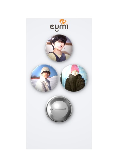 Bts Kim Taehyung V 3'lü Metal Rozet Seti 58mm İğneli Buton Çanta Yaka Rozeti Model 1 Çok Renkli