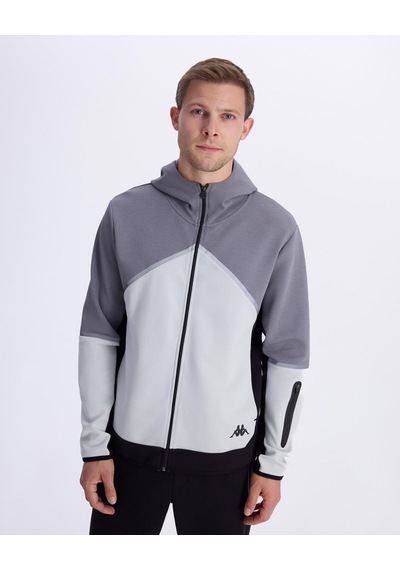 Kappa Authentıc Nısty Full Zıp Grey Lt-grey Steel-black Full Zıp Gri