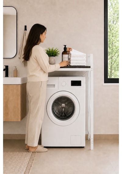 Lifos Siyah/beyaz Raflı Çamaşır Makinesi Dolabı Kurutma Makinesi Dolabı Metal Banyo Dolabı Lifos Siyah/beyaz Raflı Çamaşır Makinesi Dolabı Kurutma Makinesi Dolabı Metal Banyo Dolabı