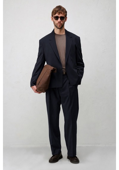 Antioch Relaxed Fit Erkek Blazer Ceket Açık Lacivert