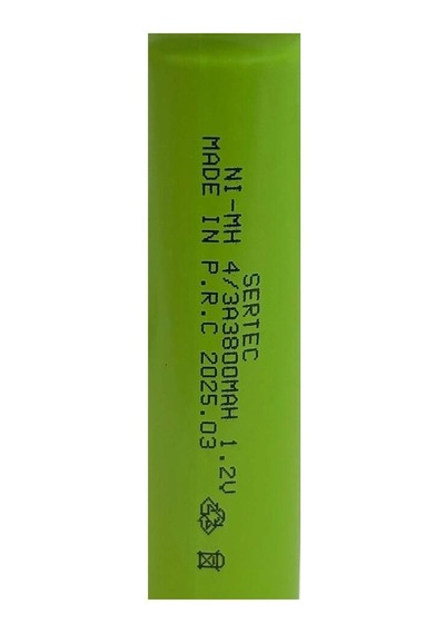 Sertec - 1.2v 3800 Mah - 4/3a - Ni-mh Şarjlı Pil - Başsız / Flat Head Evimdeyokyok