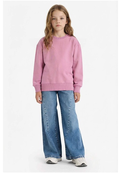 Defacto Kız Çocuk Relax Fit Bisiklet Yaka Basic Düz Sweatshirt A2797a825aupn455 Pembe Defacto Kız Çocuk Relax Fit Bisiklet Yaka Basic Düz Sweatshirt A2797a825aupn455 Pembe