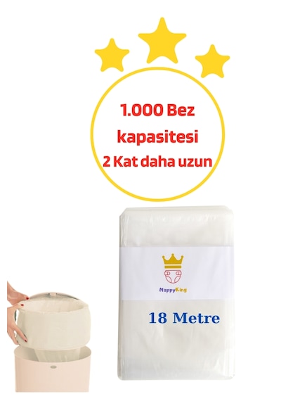 Korbell 16l Çöp Kutuları Ile Uyumlu Nappyking 1.000 Bebek Bezi Ka