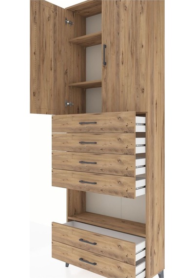 Arges Dolap 4 Raflı 6 Çekmeceli 2 Kapaklı 88x30x243 Çam-çam Atlas Çam Arges Dolap 4 Raflı 6 Çekmeceli 2 Kapaklı 88x30x243 Çam-çam Atlas Çam