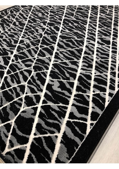 Saray Halı Simin 10938 B 100X200 Siyah Gri 2 Metre Yolluk !