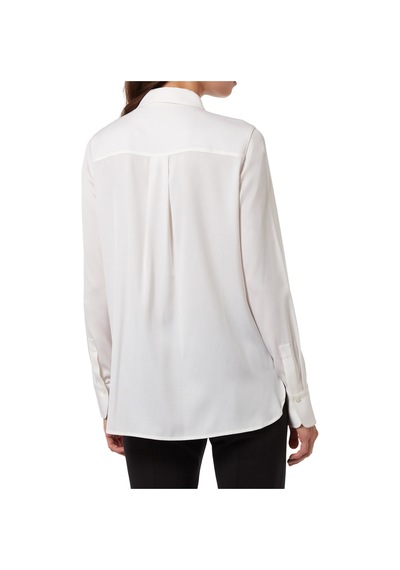 Vince Şık Slim - Fit Ipek Bluz - Açık Beyaz Off White