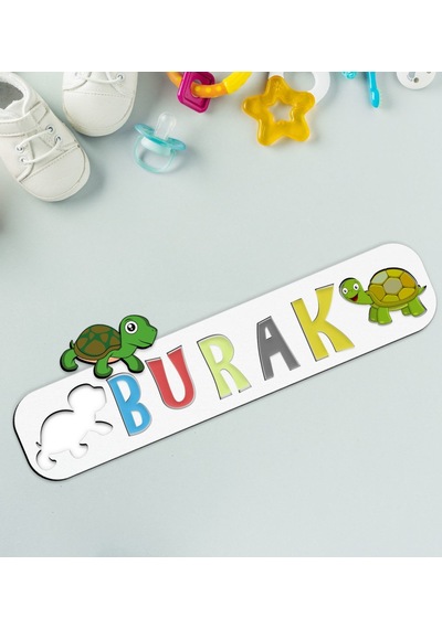 Bk Toys Çocuklara Özel Isimli Ahşap Eğitici Yapboz Puzzle-14