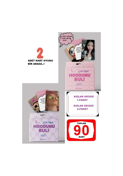 Moodunu Bul Mini Kızlar Gecesi 1 Ve 2 İkili Set Parti Oyunu