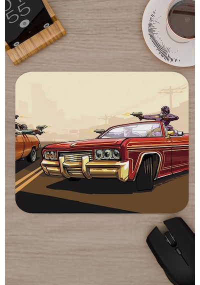 Gta San Andreas Kaymaz Dikişli Kauçuk Oyuncu Mousepad V1 - 22x18 Gaming Mouse Pad Fare Altlığı