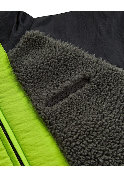 Skechers B Outdoor Fleece Full Zip Sherpa Büyük Erkek Çocuk Siyah Mont Sk2620141-1602