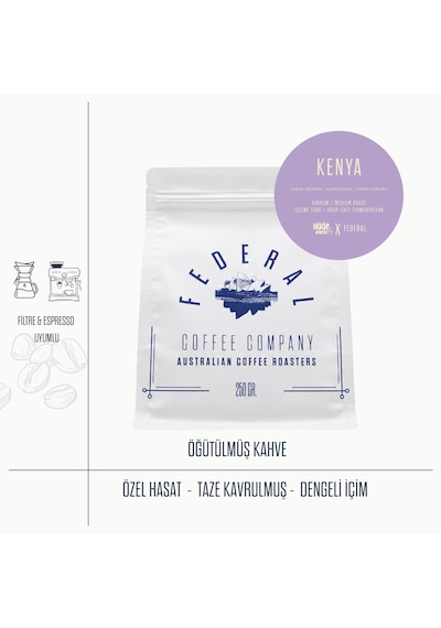 Federal X Hüüp Kenya Fermente Kahve 250 Gr Aeropress