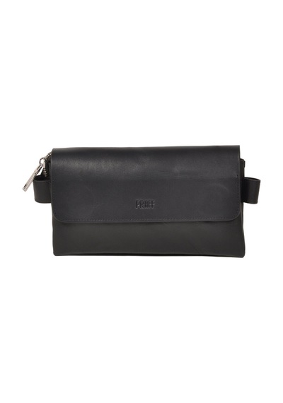 Praff Leather Siyah Çok Bölmeli Askılı Fermuarlı Kapaklı Erkek Portfoy El Çanta Pc-003