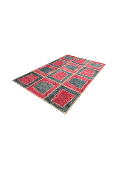 Patchwork El Dokuma Anadolu Halısı (427363232) Kırmızı - Siyah