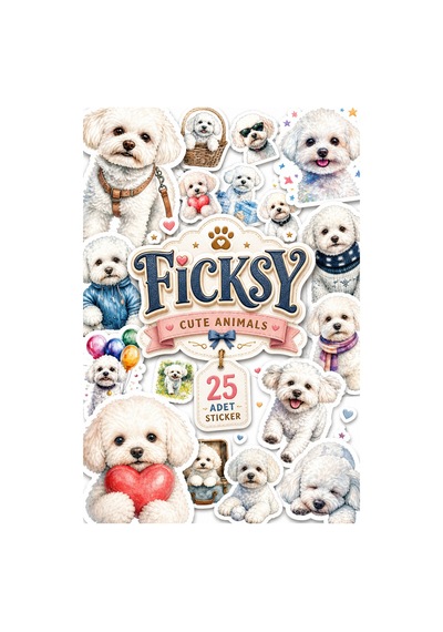 Bichon Frise Köpek Sticker Seti - 25 Adet Etiket Çıkartma Diğer