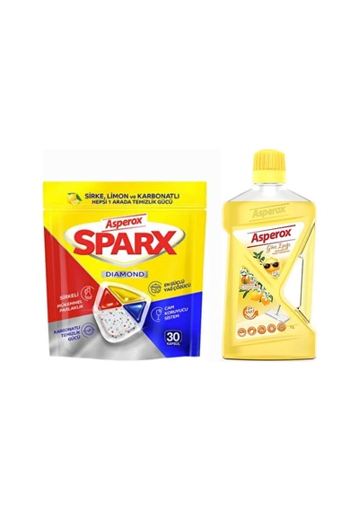 Sparx Diamond Kapsül 30'lu Bulaşık Deterjanı Ve Gün Işığı Yüzey Temizleyici