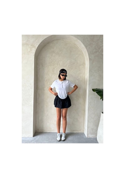 Verymoda Çoban Dikişli Tişört D2629 Beyaz