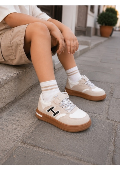 Mini Bonito Kız Erkek Çocuk Günlük Sneakers Spor Ayakkabı Şık Ve Rahat Çocuk Ayakkabısı Beyaz