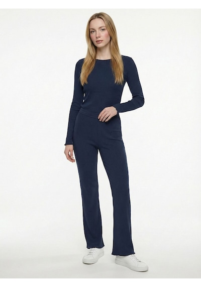 Slim Fit Kadın Eşofman Altı Lacivert