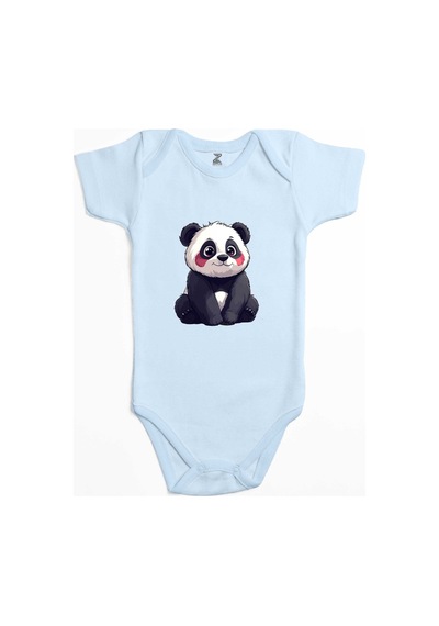 Zepplin Giyim Şirin Panda Sarı Bebek Body Zıbın
