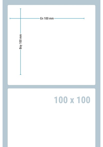 Termal Barkod Etiketi 100x100mm 24 Rulo 500 Sarım Ribonsuz Kargo, Depo Termal Yazıcılar 1