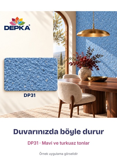 Depka Pamuk Sıva Dp31 2 Kg 7-8 M² İpek Sıva Alternatifi Isı Ve Ses Yalıtımlı Dekoratif Sıva