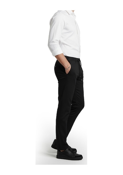 Deepsea Erkek Siyah Likralı Gofre Kumaş Beli Lastikli İpli Slim Fit Günlük Pantolon 2600650 Siyah Deepsea Erkek Siyah Likralı Gofre Kumaş Beli Lastikli İpli Slim Fit Günlük Pantolon 2600650 Siyah