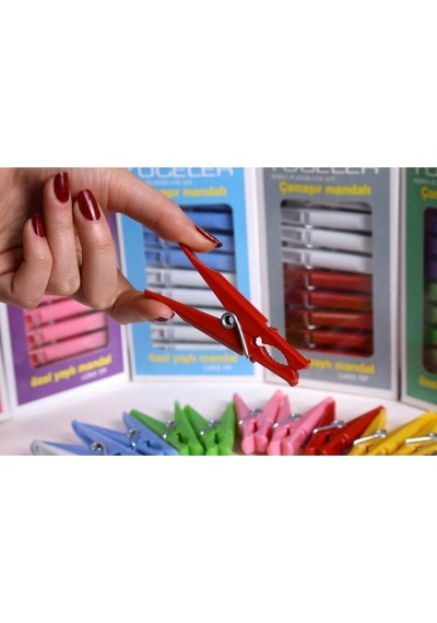 Çamaşır Mandalı 24 Adet Lüks Mandal 24ad 1pk Plastik Turuncu Tr Diğer