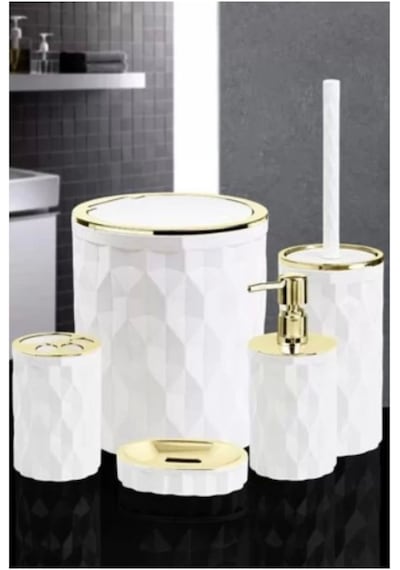 Kosova Dmd30 Beyaz Banyo Seti 5 Li Beyaz