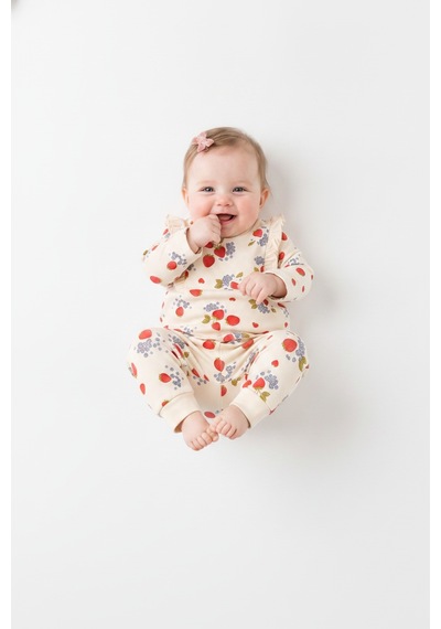 Tiffany Baby & Kids Strawberry Garden Organik Tasarımlı 2li Takım Ekru