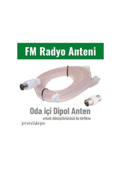 Irenis Fm Radyo Anteni Erkek/Dişi Tuner Müzik Sistemi için