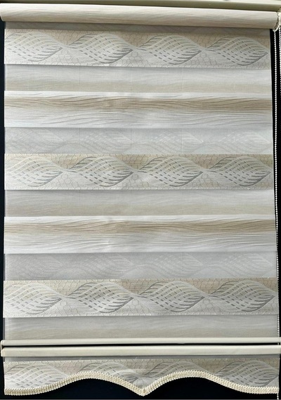 Sütlü Kahve Damask Desenli Zebra Stor Perde Kahve - 502884572 Kahve