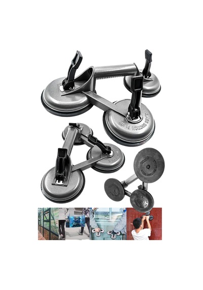 Premium Yüksek Kalite Cam Fayans Kaldırma Metal Alüminyum 3lü 2li Setcam Fayans Taşıma Vantuz