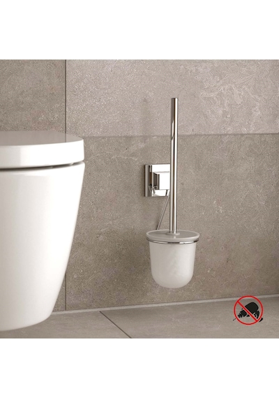 Teknotel Yapışkanlı Paslanmaz Tuvalet Fırçası Krom Ef095