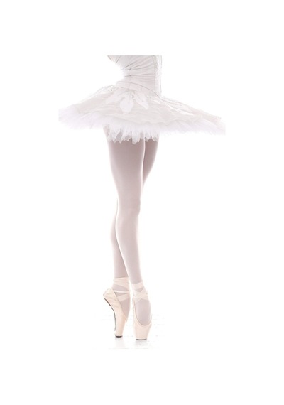 Gymo Dancewear Arkası Çizgili Çocuk Beyaz Bale Çorabı