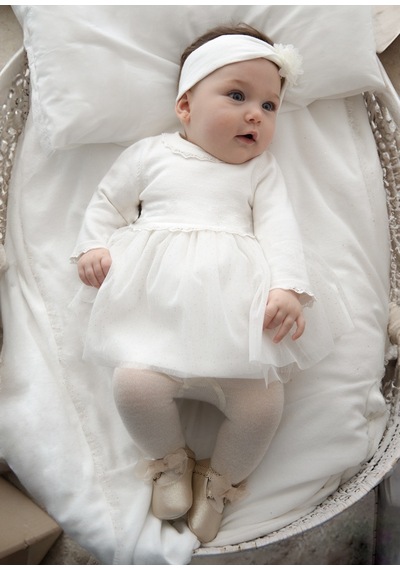 Mayoral Kız Bebek Elbise - Mayoral - Beyaz - 18-ay - 02806-beyaz-18-ay