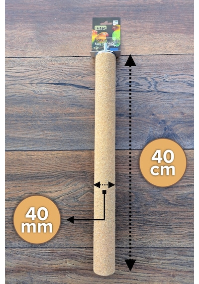 Pedikür Papağan Tüneği 40 Cm, 40 Mm Macaw Kakadu Jako Amazon L242