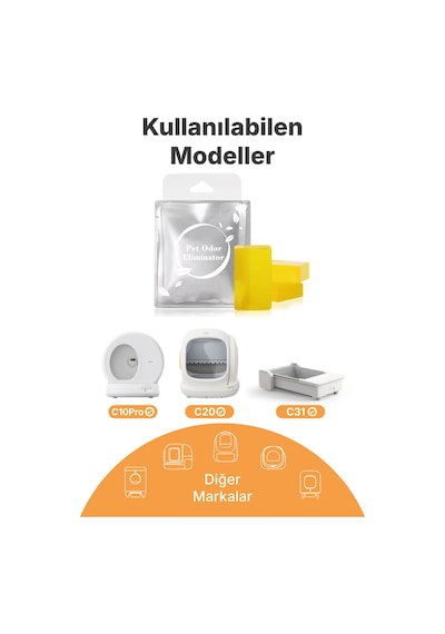 Akıllı Kedi Tuvaletleri Koku Giderici Jel Odor Eliminator Ferahlatıcı 3 Lü Paket