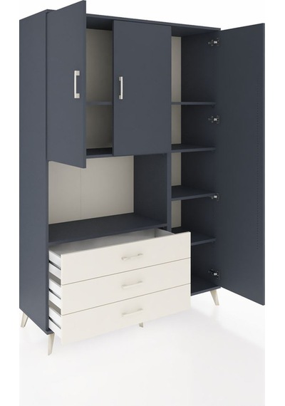 Hyperion Dolap 7 Raflı 3 Çekmeceli 3 Kapaklı 132x44x195 Antrasit-antrasit/aytaşı Antrasıt/aytası Hyperion Dolap 7 Raflı 3 Çekmeceli 3 Kapaklı 132x44x195 Antrasit-antrasit/aytaşı Antrasıt/aytası