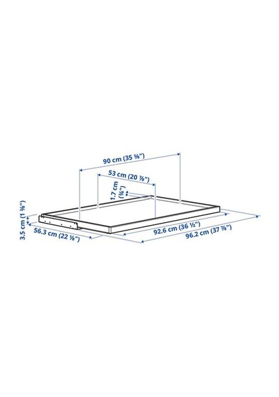 Ikea Komplement Sürgülü Raf, Bej, 100x58 Cm