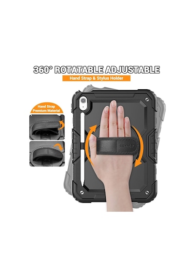 Apple Uyumlu iPad  11. Nesil A16 2025 Kılıf Stand Askılı Zırh Tank Defender Kapak A3354