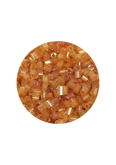 Tedar Kesme Cam Boncuk 2mm - 60 Gram - Şeffaf Altın - Bnc366 Najmaddin (No:1) 8.5Cm X 10.5 Cm