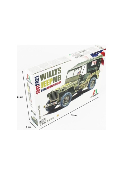 Italeri 3635s 1/24 Ölçek, Jeep Willys Mb, Plastik Model Kiti-51175