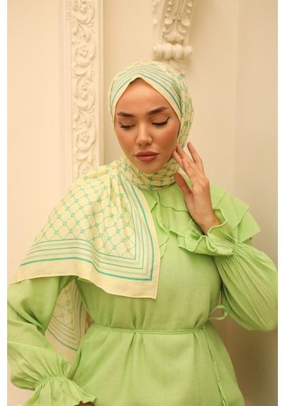 Silk Home Olinda Şal - 49005 - 13 Sarı Biskay Yeşili - Sarı Yeşil