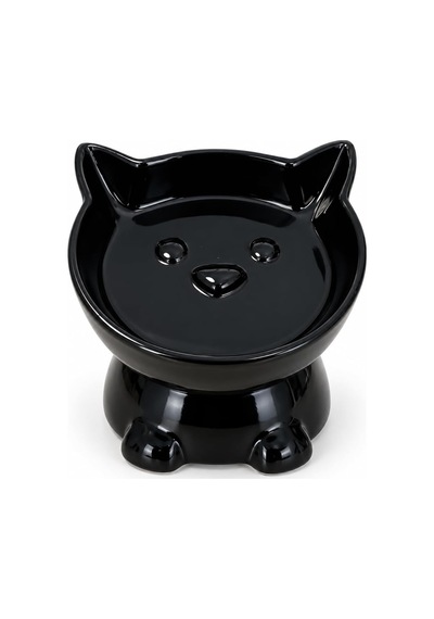 Seramik Kedi Köpek Mama Ve Su Kabı Kabartmalı Kedi Köpek Figürlü Eğimli Ve Yükseltilmiş Mama Kabı, Boyun Ve Omurgayı Destekleyen Ergonomik Tasarım, Kolay Temizlenebilir Siyah Figürlü Seramik Kedi Köpek Mama Ve Su Kabı Kabartmalı Kedi Köpek Figürlü Eğimli Ve Yükseltilmiş Mama Kabı, Boyun Ve Omurgayı Destekleyen Ergonomik Tasarım, Kolay Temizlenebilir Siyah Figürlü