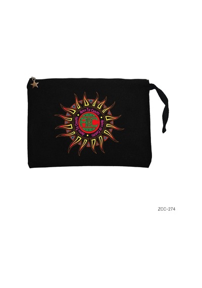 Zepplin Giyim Alice In Chains Logo Siyah Clutch Astarlı Cüzdan / El Çantası