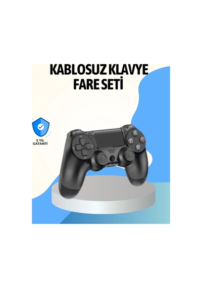 Ps4 Uyumlu Kablosuz Oyun Kolu Ergonomik Çift Titreşimli Konsol Gamepad Ve Joystick