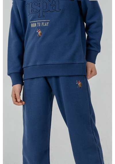 U.S. Polo Assn. Erkek Çocuk Nakışlı Mavi Uzun Kol Eşofman Takımı Us2629-c-v3 Us2629-c-v3