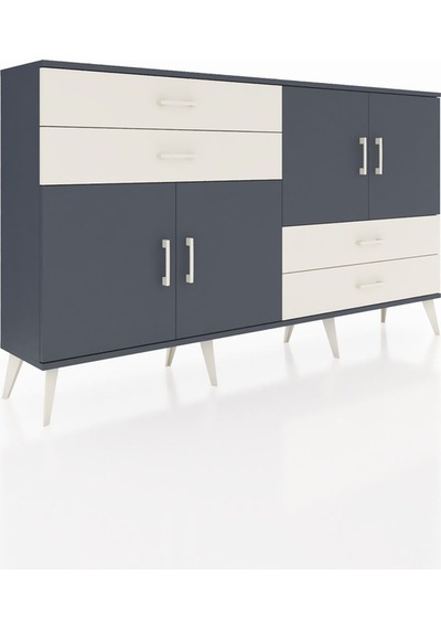 Arges Konsol 3 Raflı 4 Çekmeceli 4 Kapaklı 176x30x99 Antrasit-ant Antrasit-antrasit/aytaşı Arges Konsol 3 Raflı 4 Çekmeceli 4 Kapaklı 176x30x99 Antrasit-ant Antrasit-antrasit/aytaşı
