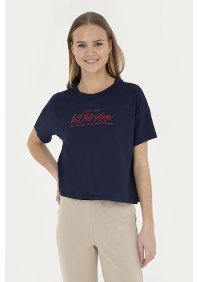 U.S. Polo Assn. Kadın Lacivert Bisiklet Yaka Tişört 50282898-VR033